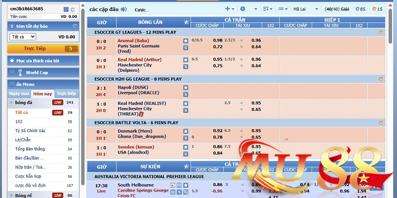 Sảnh CMD Sports tại Mu88 - Sân chơi xanh chín nhất năm 2026 1 Sảnh CMD Sports - Linh hồn của Thể Thao Mu88